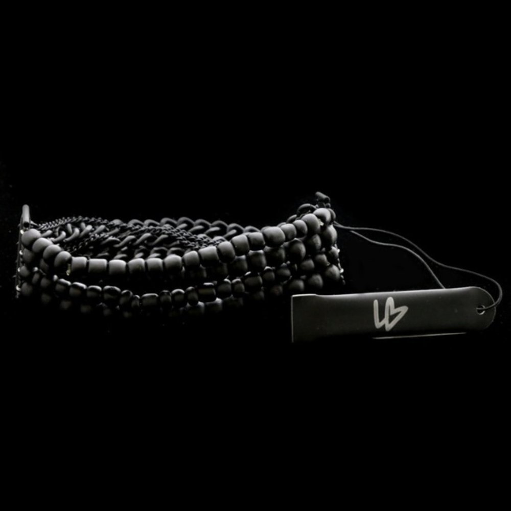 Lane Bryant black bead and chain stretch bracelet - Picture 2 of 6